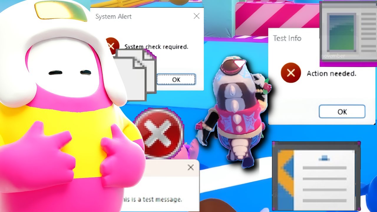 Fall Guys but I installed a “virus” on my friend's computer