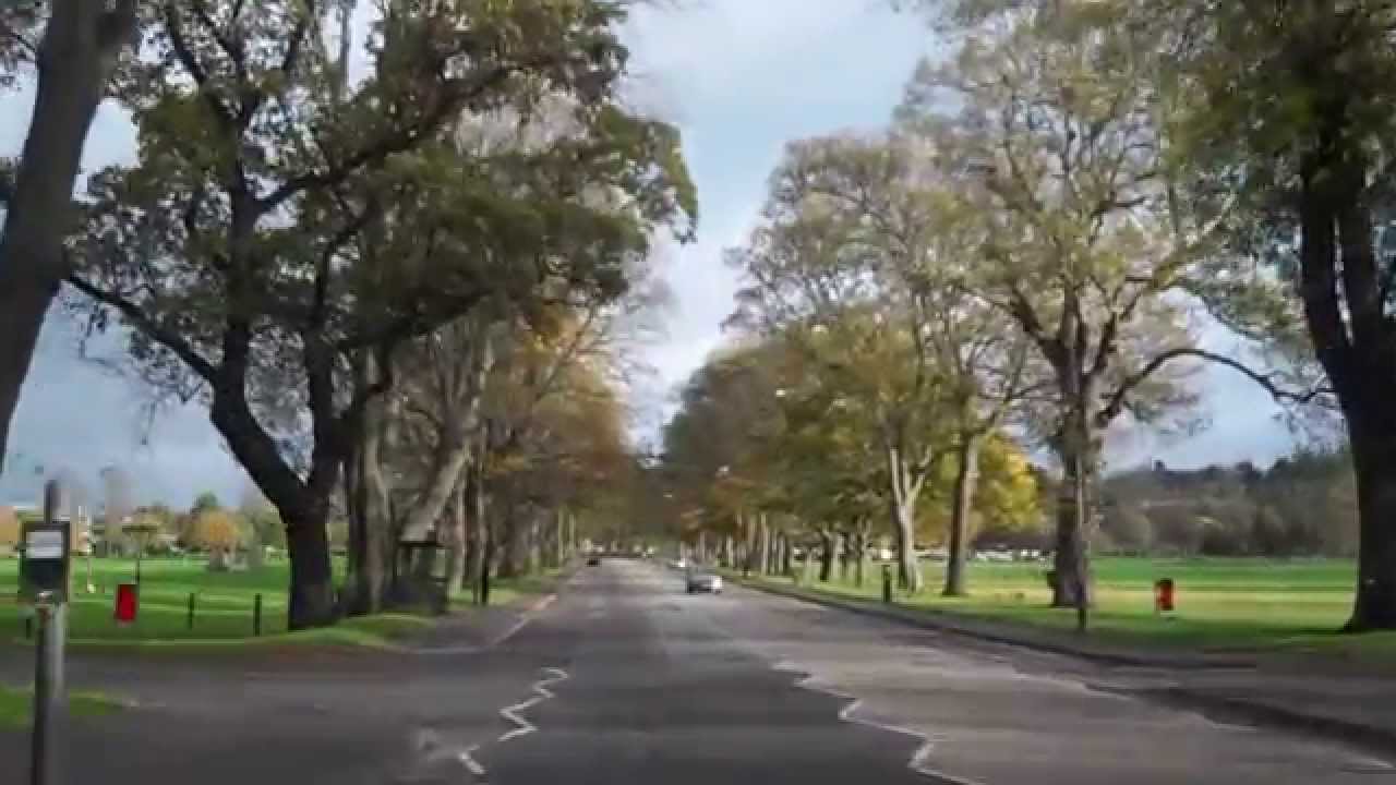 Autumn Sunday Morning Drive Along Edinburgh Road Into Perth Perthshire Scotland