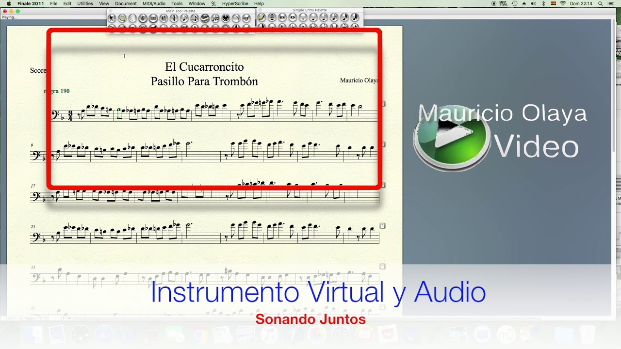 Cómo escuchar un audio o un video siguiendo la partitura con FINALE