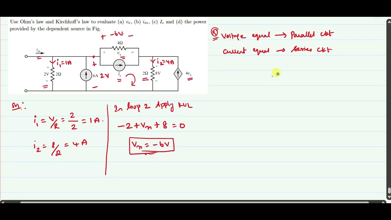 23. Solved problems in KCL and KVL