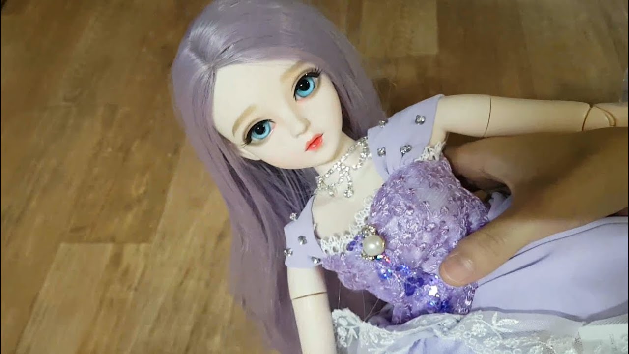[인형리뷰] 도리스돌 60cm 퍼플 인형 개봉기입니다.(Custom)  - Doris Doll- unboxing.