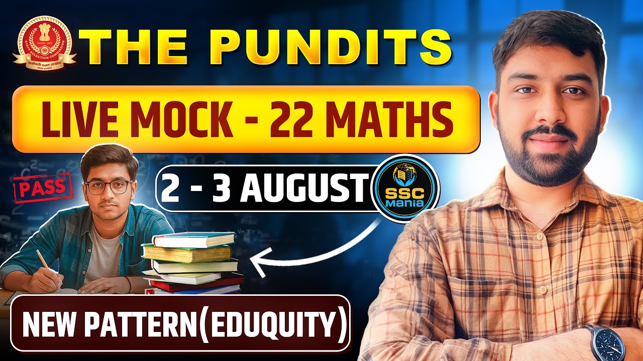 The Pundits Live Mock - 22 Solution🔥 By SSC Mania @THE PUNDITS #ssc #maths