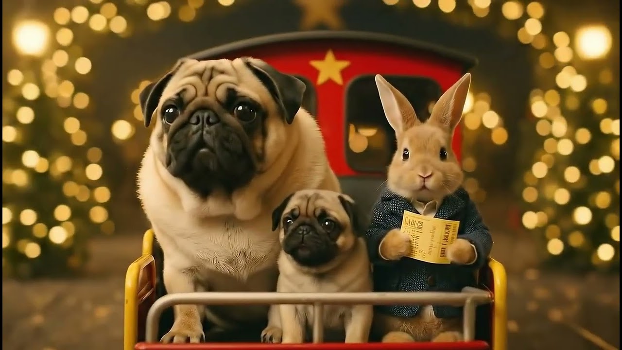 Mama Pug and Puppy Sell Strawberry Juice to Fund Their Dream Waterpark Trip! 🍓💦🐾
