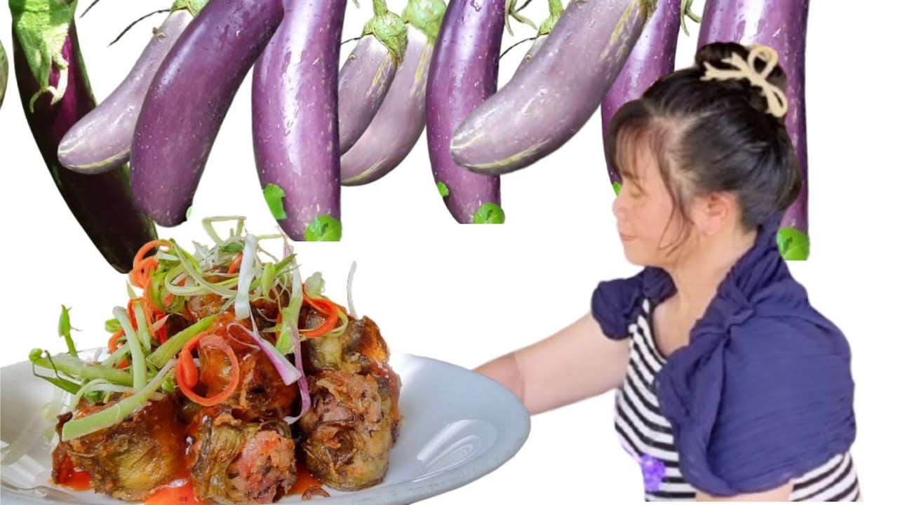 Mai huong Food | Harvest organic eggplant, make fried eggplant rolls with ground pork