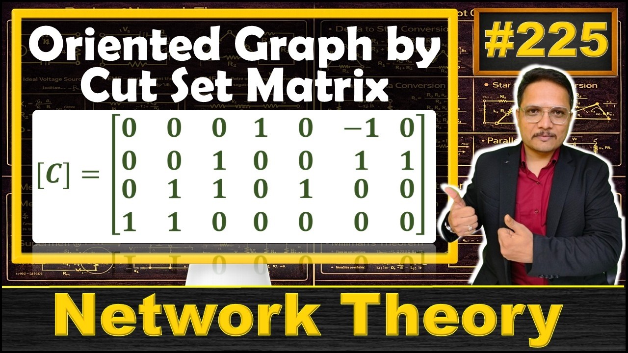 Orient a Graph Using Cut Set Matrix: Step by Step Example