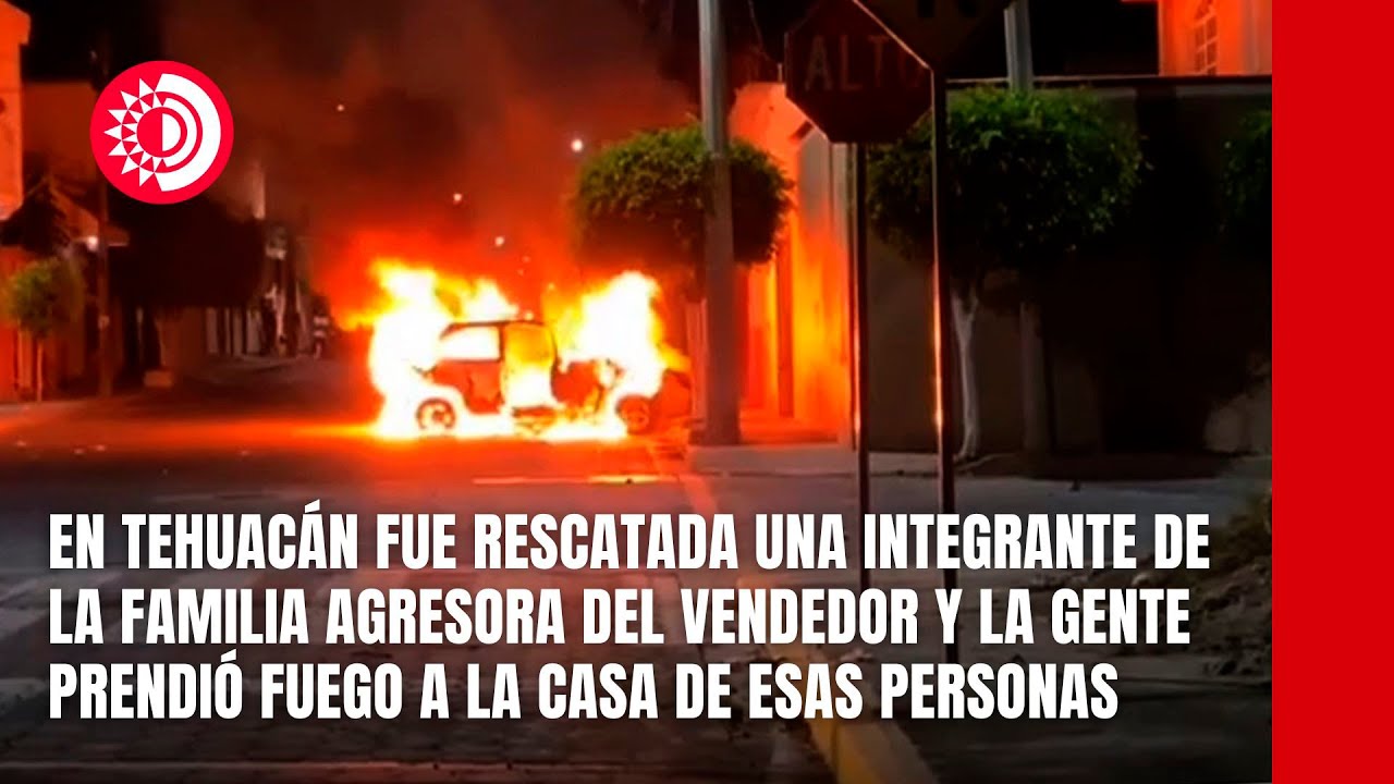 Fue rescatada una integrante de la familia agresora del vendedor y la gente prendió fuego a la casa