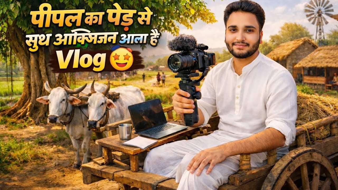 Pipal ke tree🌴se शुद्ध oxygen aata hai vlog🤩 #vlog#villagevlog #naturevlog #farmervlog @souravjvlogs