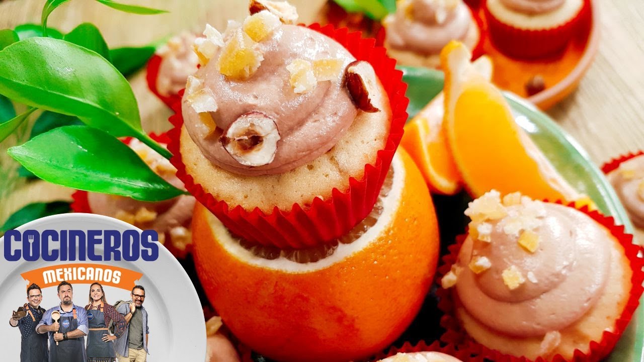 Receta: Mantecadas de naranja y crema de avellana | Cocineros Mexicanos