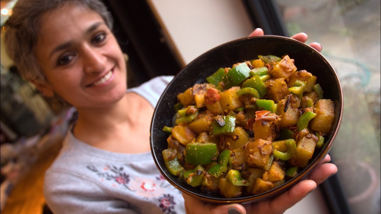 Masala 'Pepper & Potatoes' / 'Capsicum & Alu' Vegan food by Food with Chetna