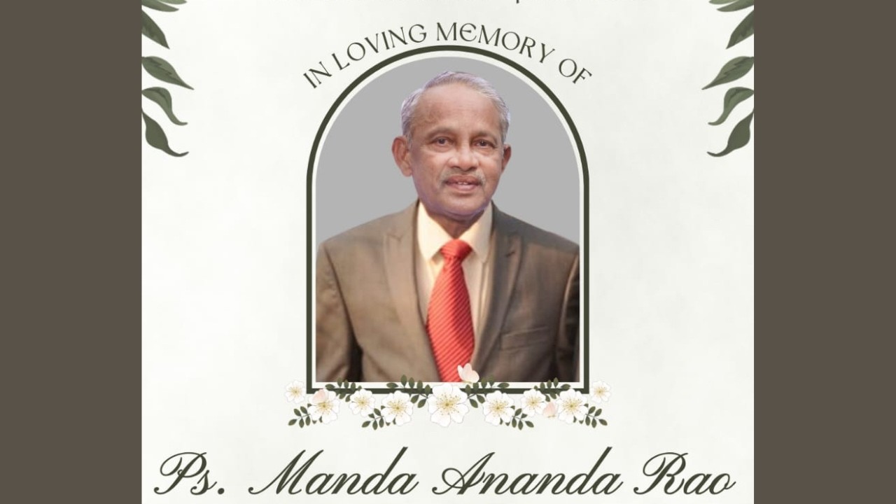 Celebrating the life of Pastor. Manda Ananda Rao II 27-02-2026