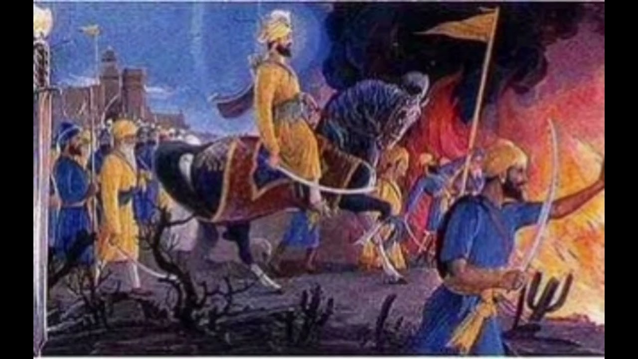 ਢੋਲ  ਵੱਜਦੇ ਨਗਾਰੇ ਆਉਦੇ ਗੱਜਦੇ ਫੌਜ ਆ ਗਈ ਬਾਜਾਂ ਵਾਲੇ ਦੀ