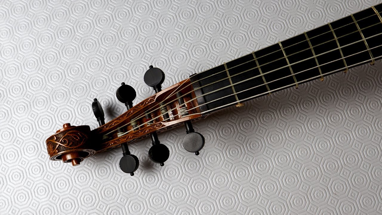 Viola da gamba making | Part 17 &ndash; final setup | pegs, strings and bridge