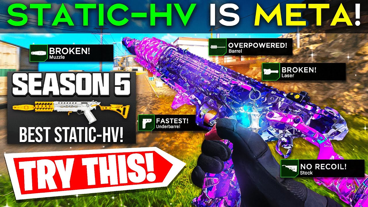 NEW Static HV smg is META in WARZONE | BEST STATIC HV CLASS SETUP (Season 5 WZ META)