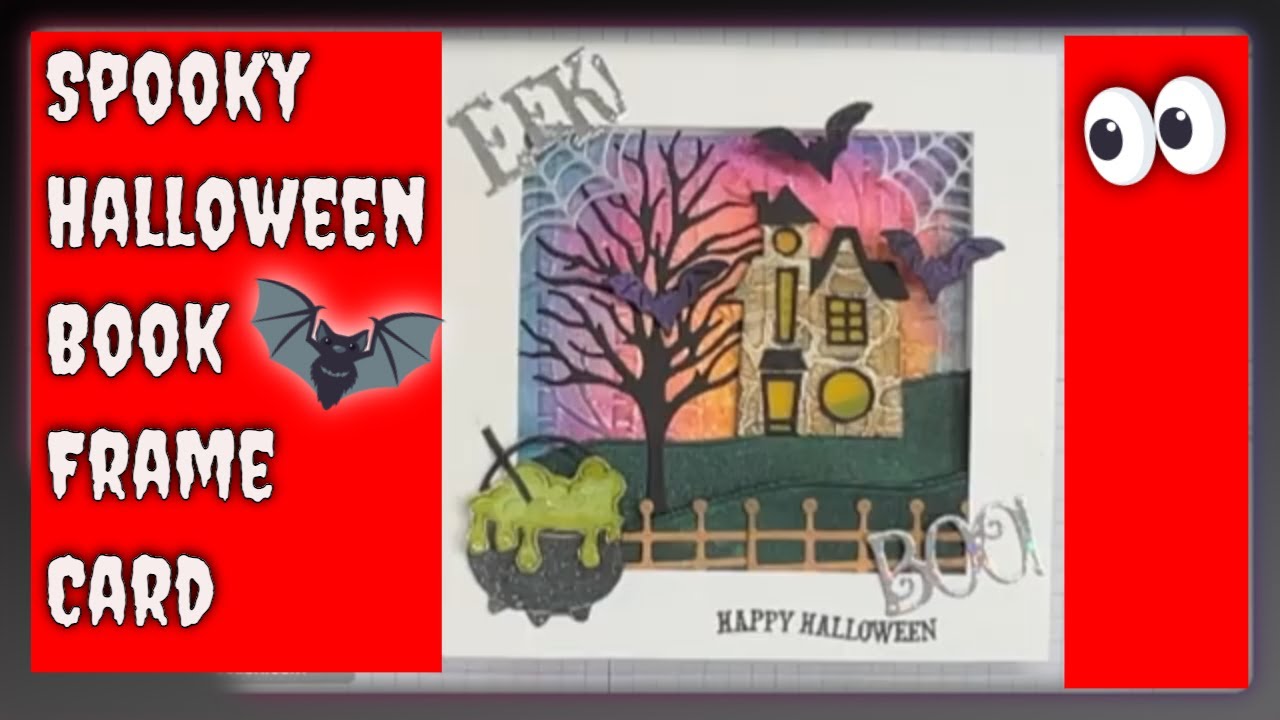 Spooky Halloween Book Frame Card Tutorial