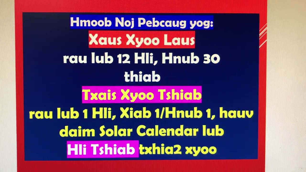 Meaning of Hmong Nau Pechau and Hmong New Year