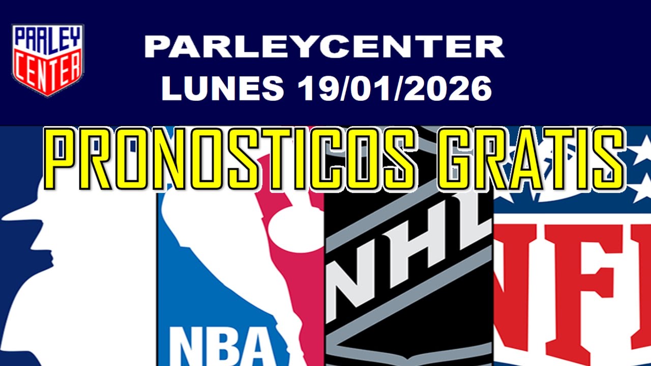 PRONOSTICOS  NFL, NHL Y NBA  PARA HOY LOGROS LUNES 19/01/2026 🔥PARLEY GRATIS🔥