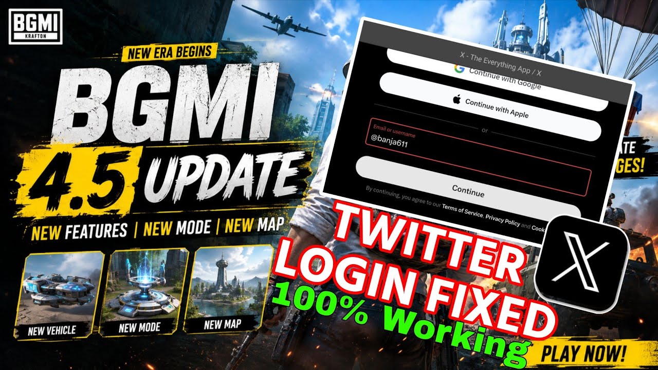 BGMI TWITTER LOGIN PROBLEM || BGMI TWITTER LOGIN ERROR || BGMI TWITTER LOGIN TO FAIDED 9999999 issue