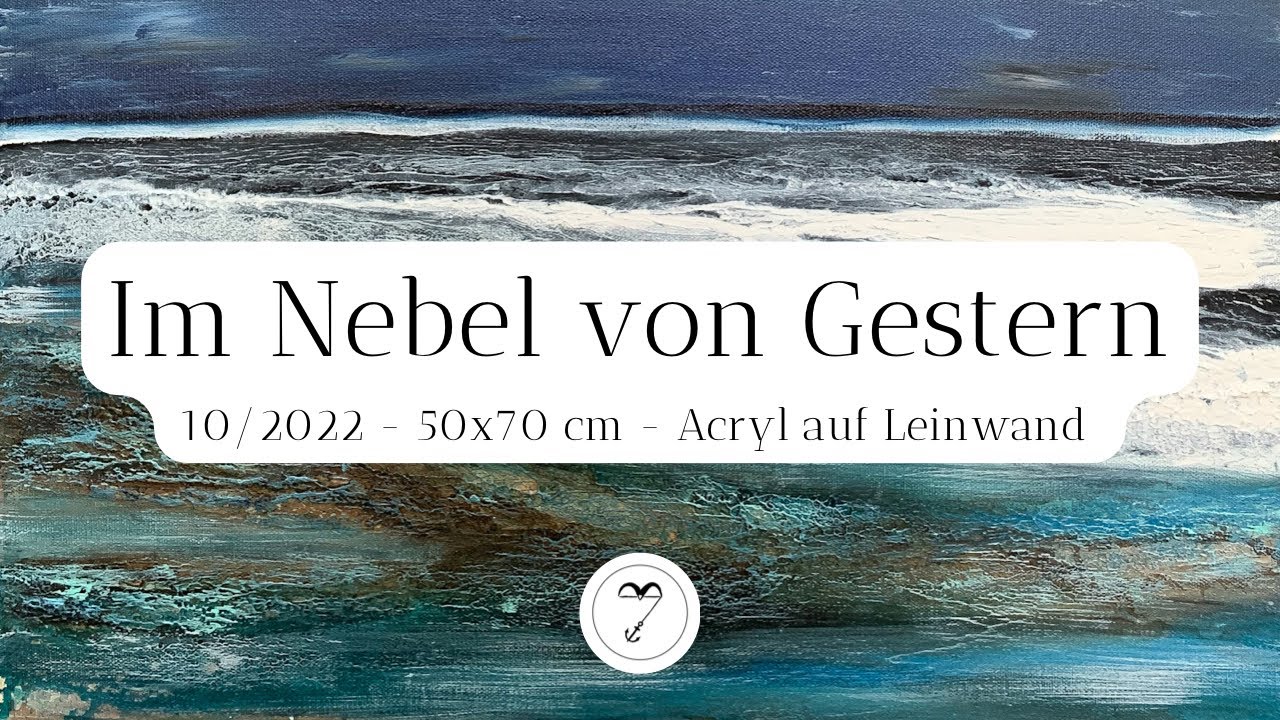 Abstrakt malen, MEER malen mit Acryl, Time Lapse Painting, Landschaft malen