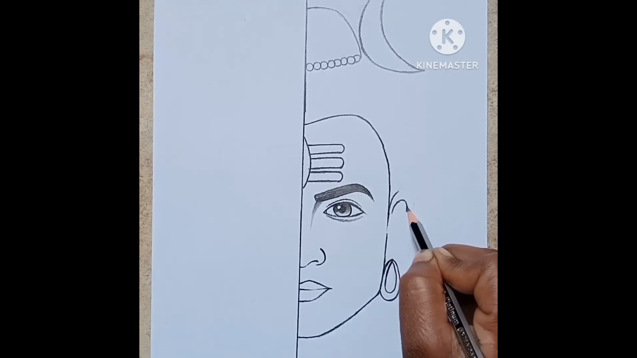 How to draw mahadev very easy|mahashivratri drawing #shivdrawing #shorts #mahashivratri #art #viral