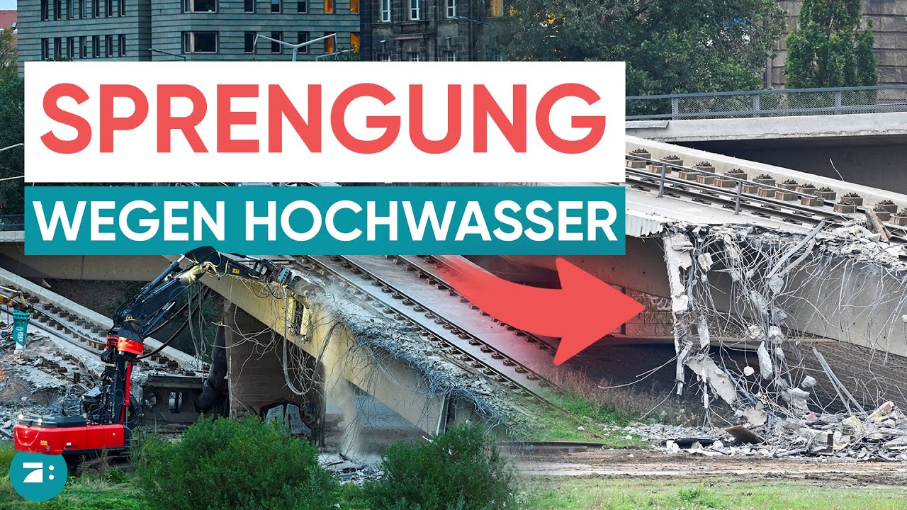 Brückenabriss in Dresden: Kampf gegen Hochwassergefahr nach Einsturz