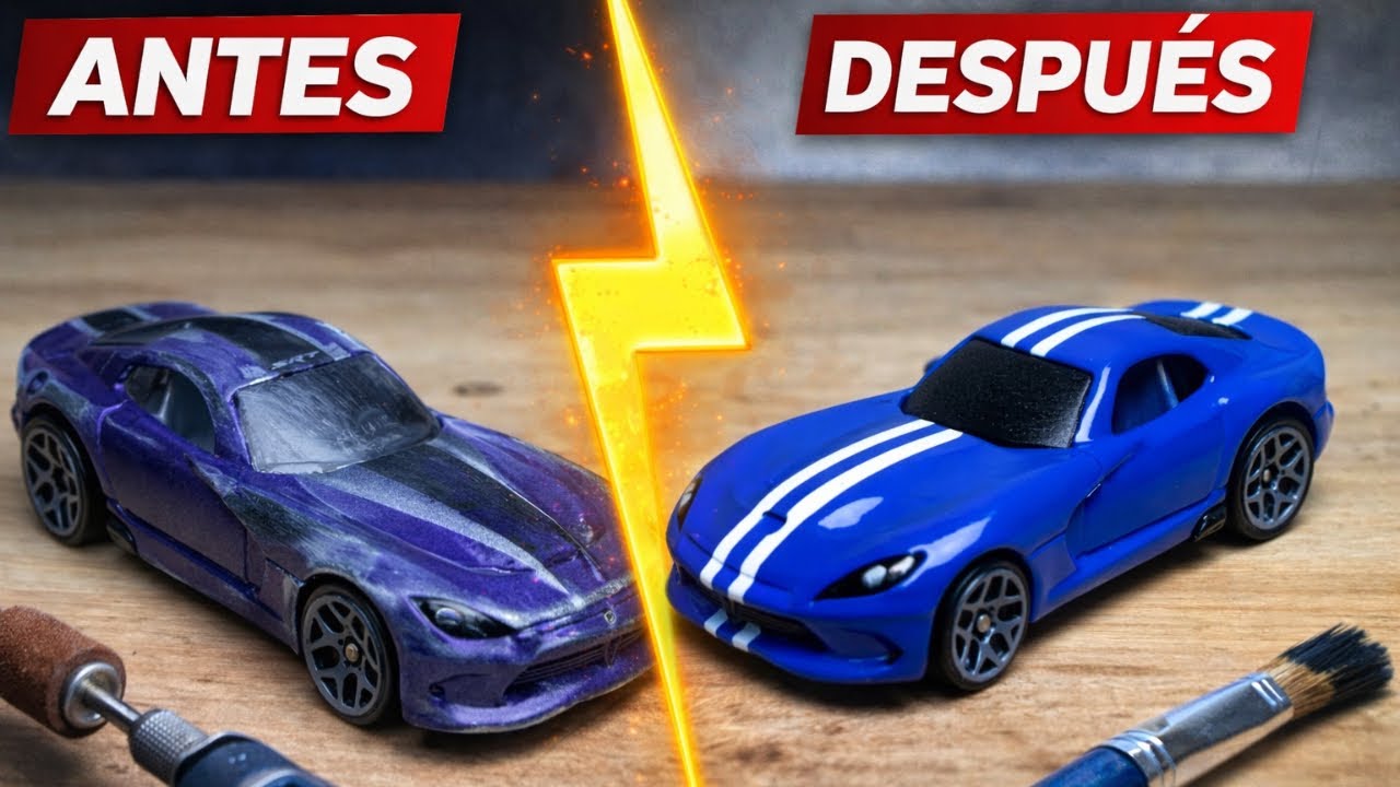 Estaba DESTRUIDO y lo dejé como NUEVO: Dodge Viper Hot Wheels