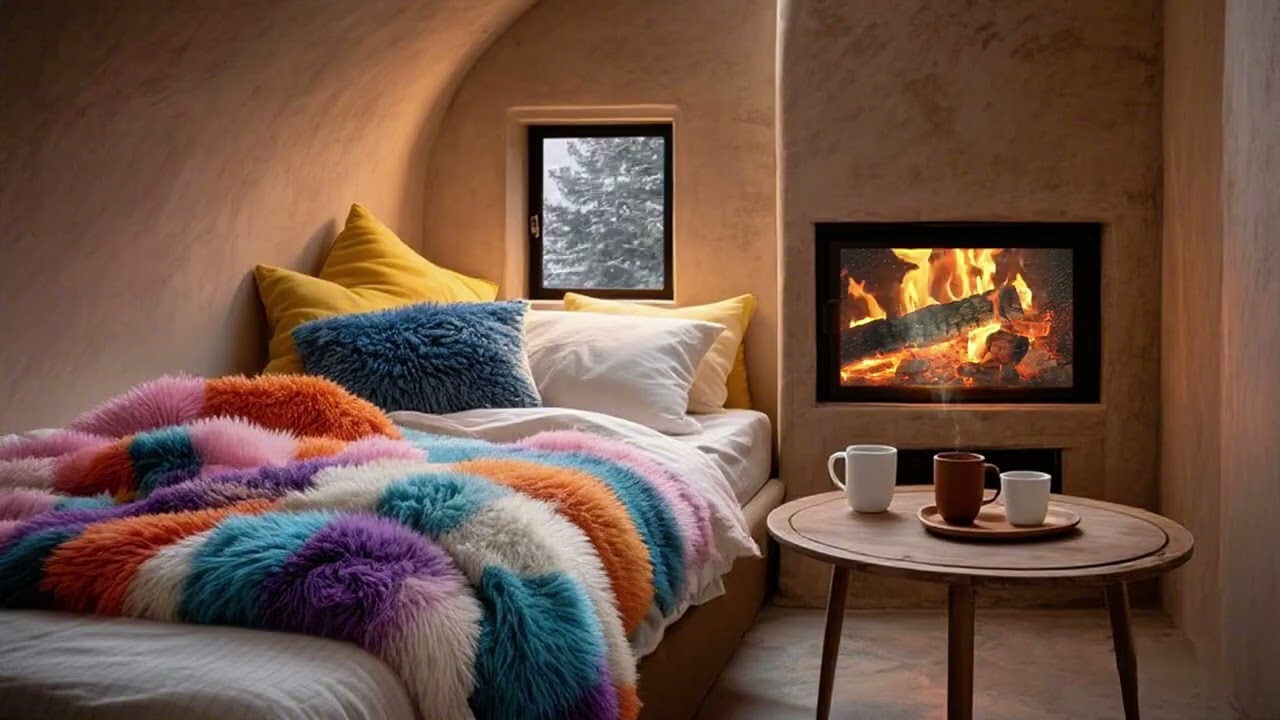 温暖小屋，阻挡了暴风雪，在这里放松身心入眠吧