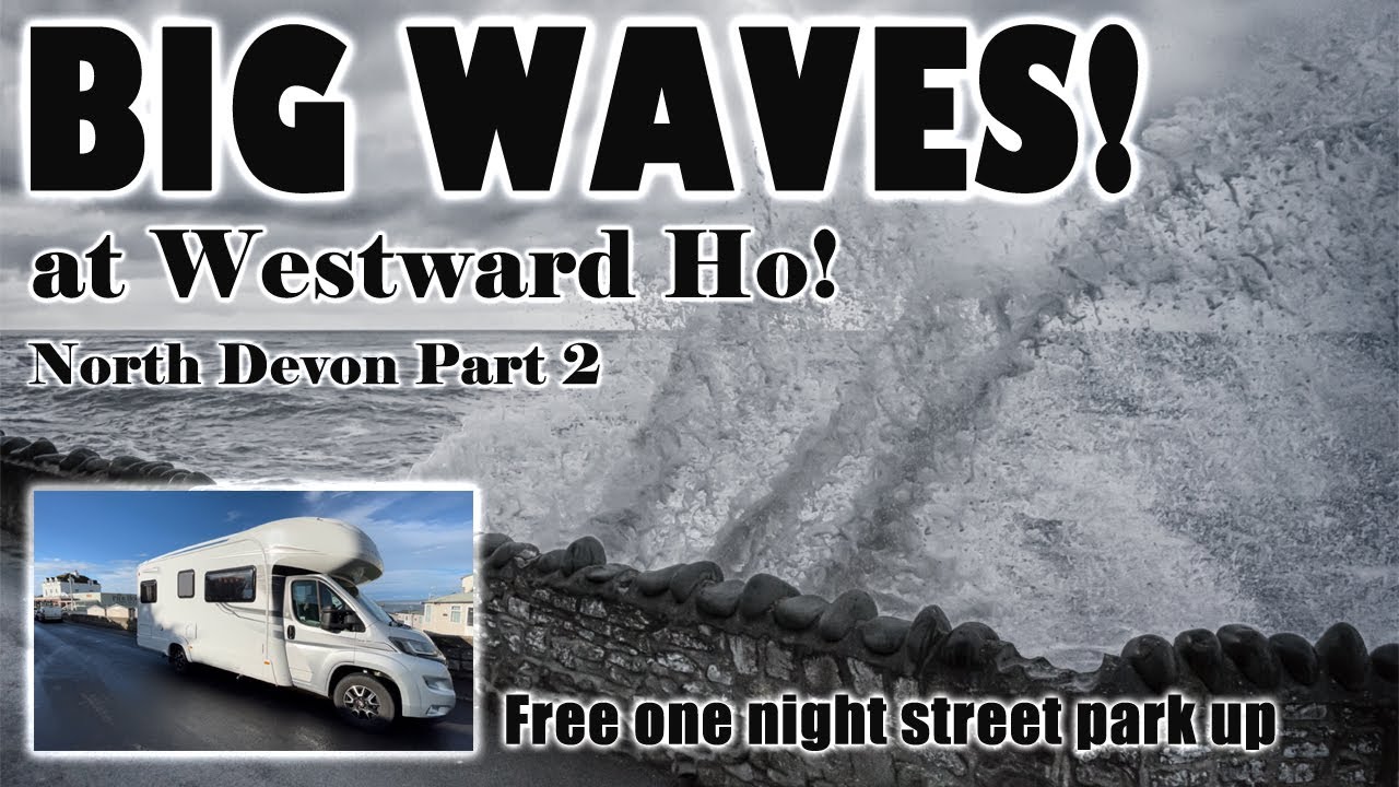 Big Storm waves smash the shores of Westward Ho!