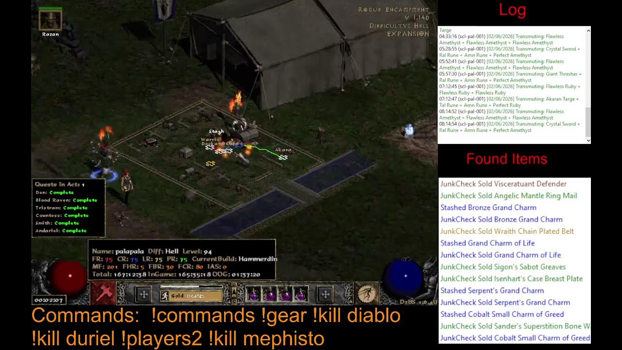 Diablo 2 played by AI - Paladin - Day 28
