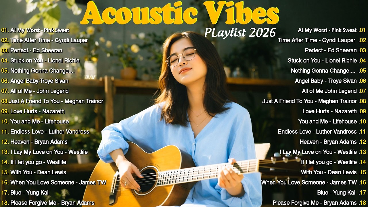 Best Acoustic Love Song 2026 🎵| Trending TikTok Song 2026 ~ Positive Vibes Playlist