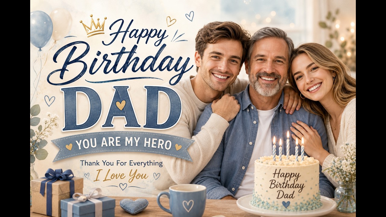 Happy Birthday Dad Song| Best Birthday Song for Father | Emotional Birthday Wishes for Dad