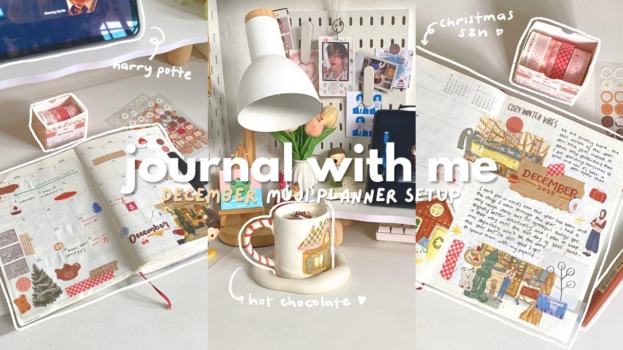 journal with me 📔 DECEMBER 2025 muji planner setup | asmr bullet journaling 🎄˖°