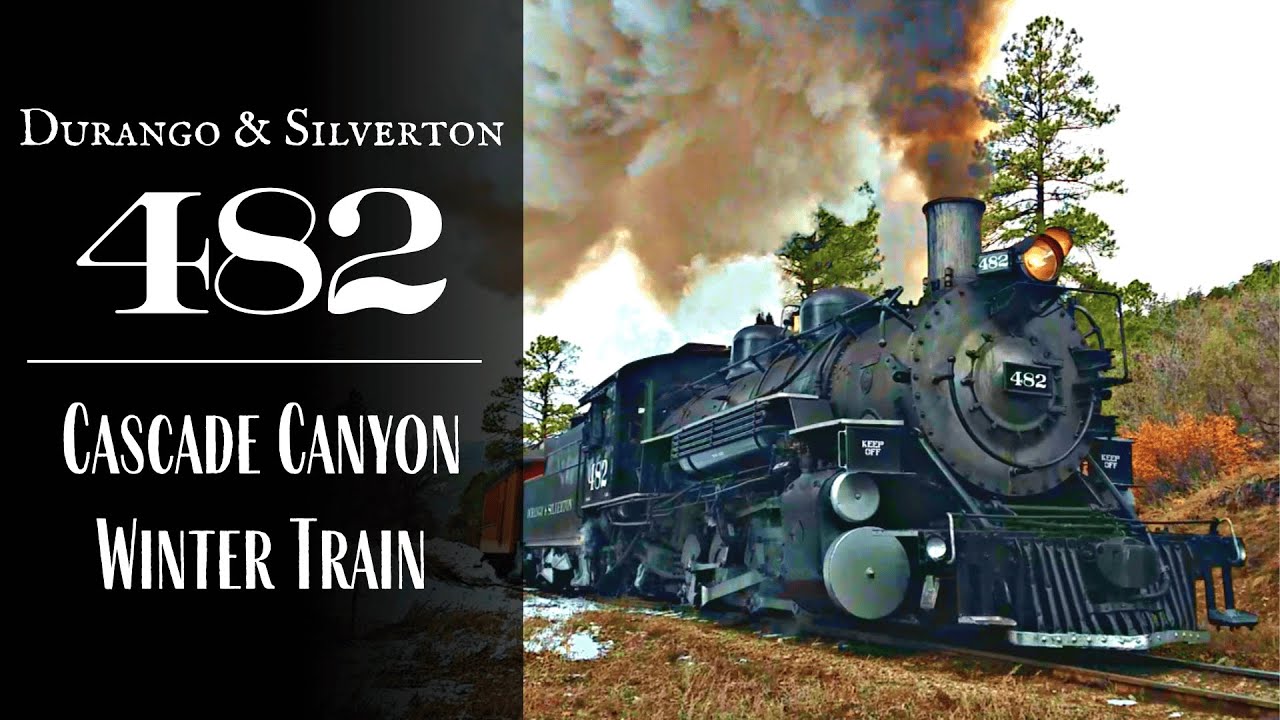 Durango & Silverton 482 on the Cascade Canyon Winter Train 3-5-22