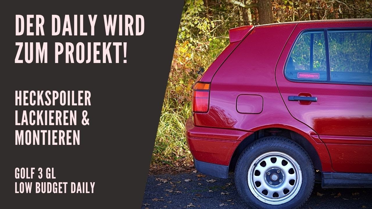 VW Golf 3 |  LEDL Heckspoiler montieren - Langsam wird er b&ouml;se / MyHood