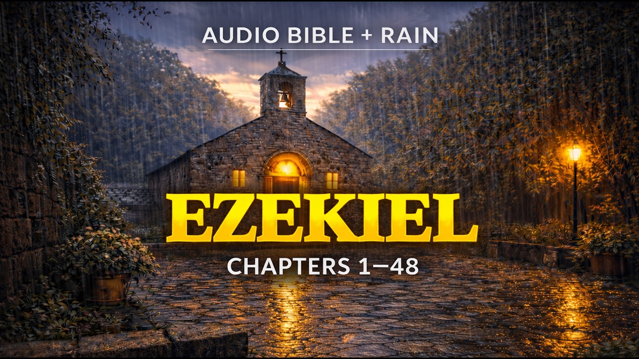 EZEKIEL [Ch. 1–48] | Audio Bible with Rain Ambience | Peaceful Reading for Sleep, Study & Prayer
