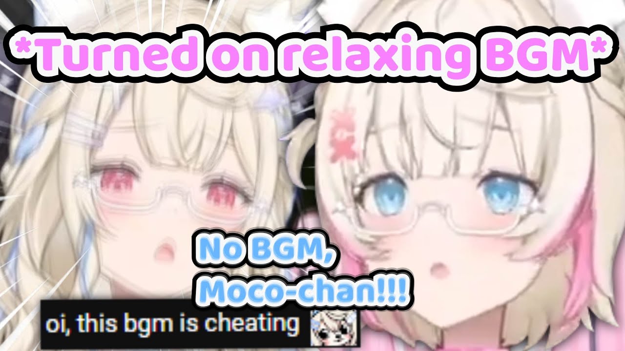 Mococo Got TOO SCARED and Decided to Turn On a Relaxing BGM While Playing a Horror Game