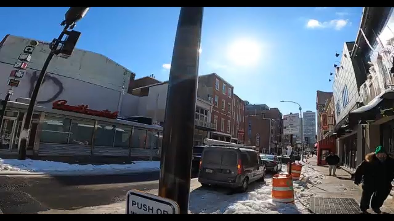 City Snow Walk * Historic Philadelphia Old City ** ASMR [4K]
