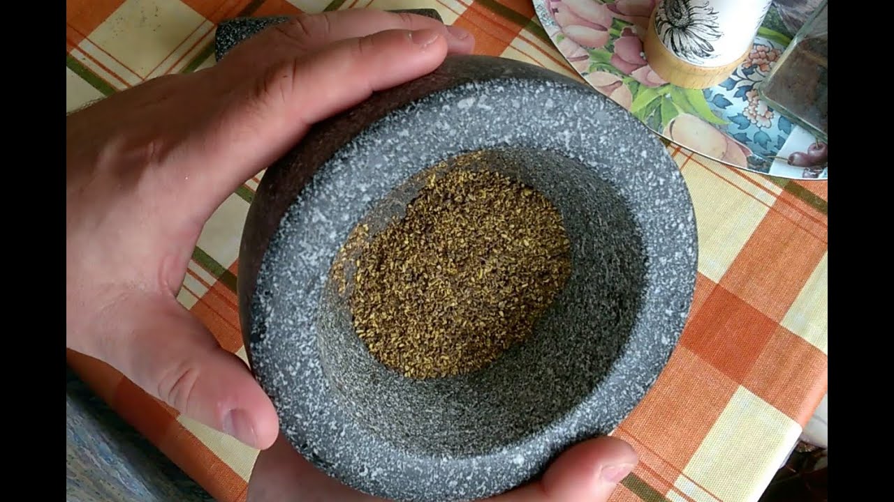 Making Mustard Condiment From Wild Garlic Mustard Seeds