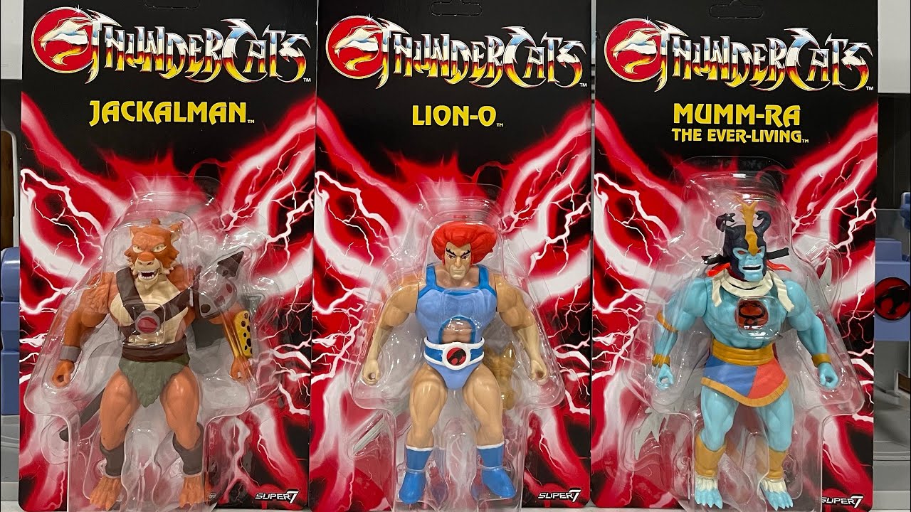 NEW SUPER 7 THUNDERCATS VINTAGE COLLECTION WAVE 1 LION-O JACKALMAN AND MUMM-RA THE EVER LIVING