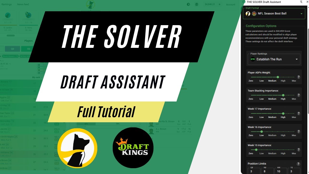 THE SOLVER Draft Assistant Full Tutorial