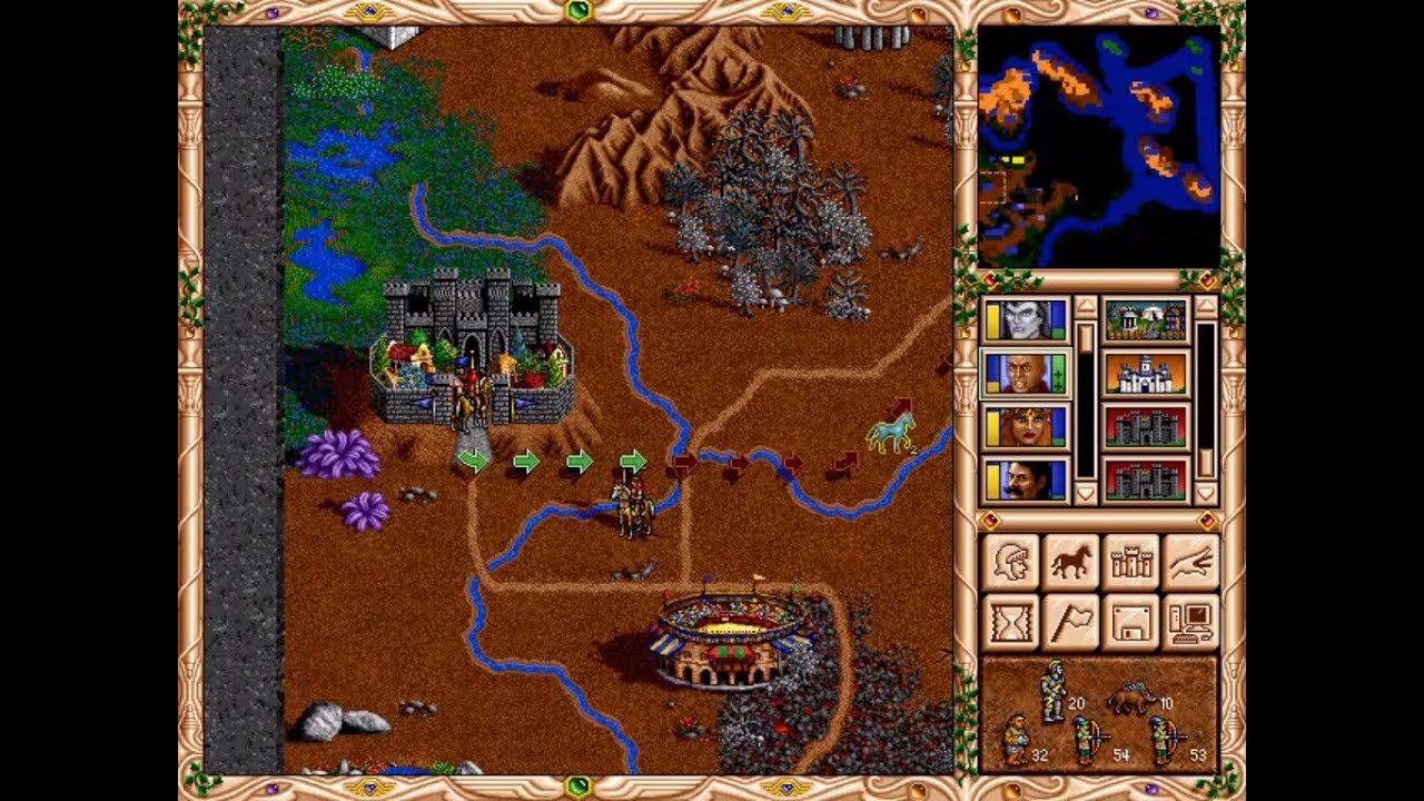 HOMM2 - How to give your hero another run at the end of the day