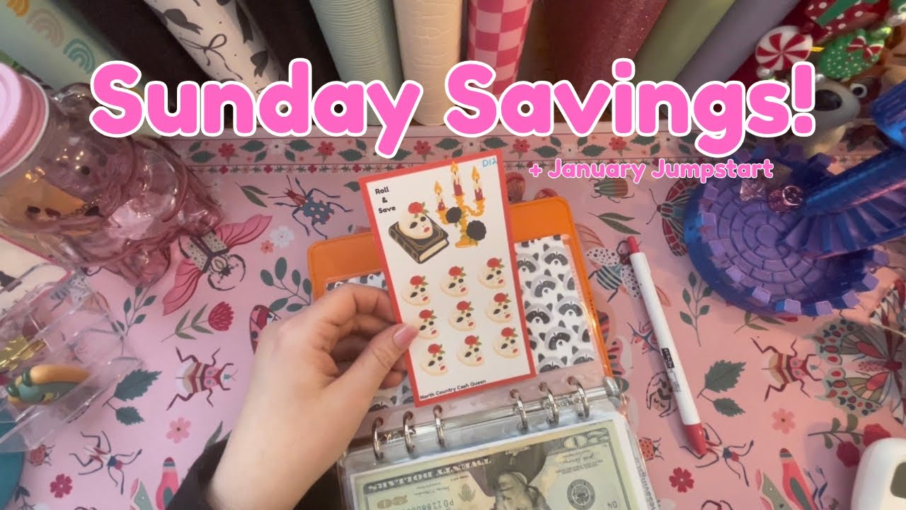 Sunday Saving for Debt & Car Down Payment || January Jumpstart || #cashstuffing Annuals 