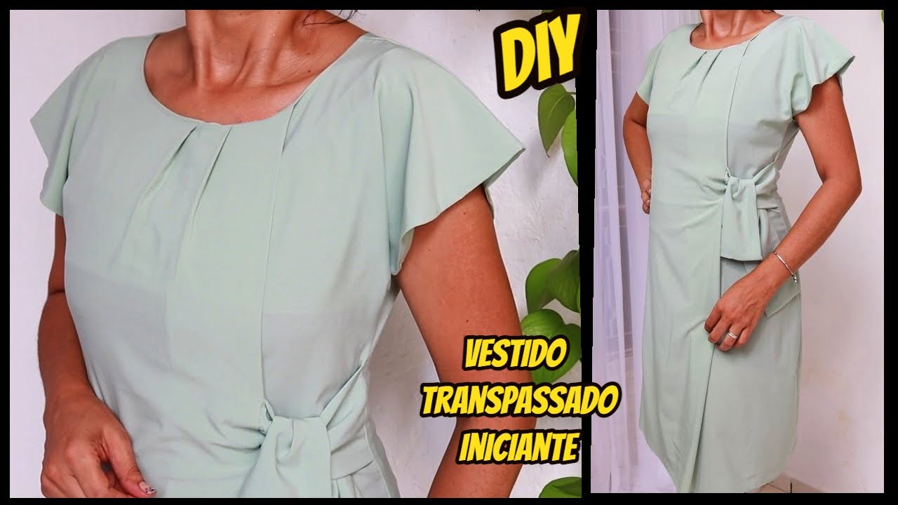 VESTIDO JUSTO TRANSPASSADO INICIANTE SUPER FÁCIL Luciete Vasconcelos