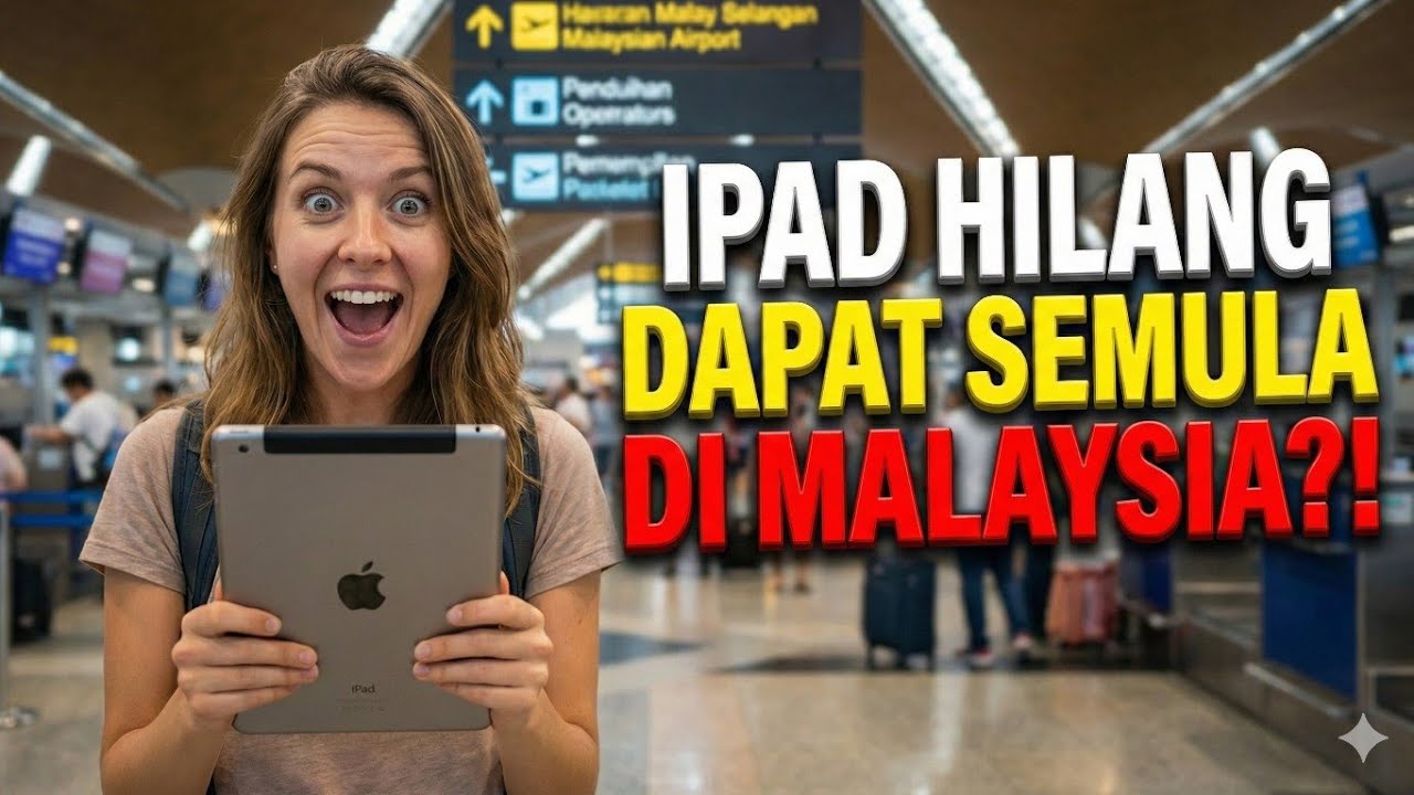 Seorang Pelancong wanita rasa tak percaya boleh dapat barang yang tertinggal di airpot  Malaysia.