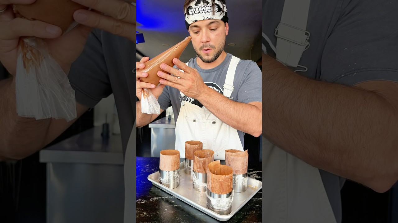 Coulant de chocolate 🍫 del chef Michel Bras 👨🏻&zwj;🍳🇫🇷