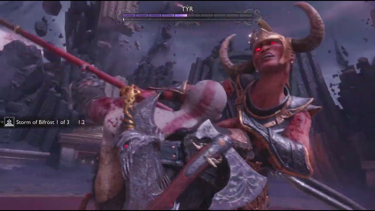 KRATOS VS TYR GOW RAGNAROK FINAL BOSS #godofwar 