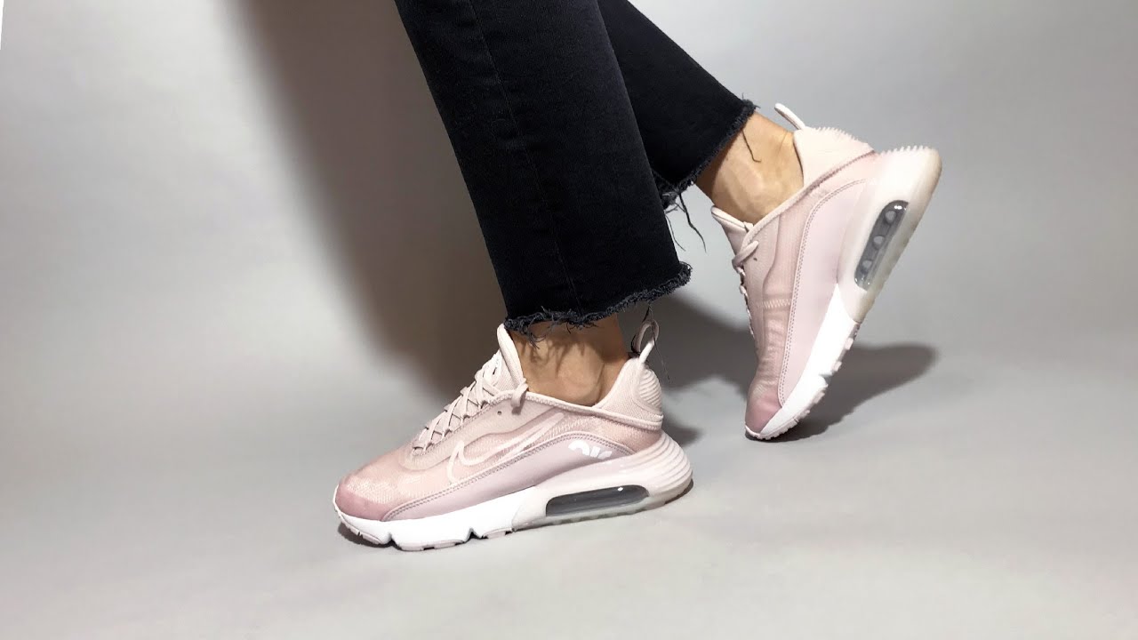 Nike Air Max 2090 Barely Rose Pink White CT1290-600 on feet