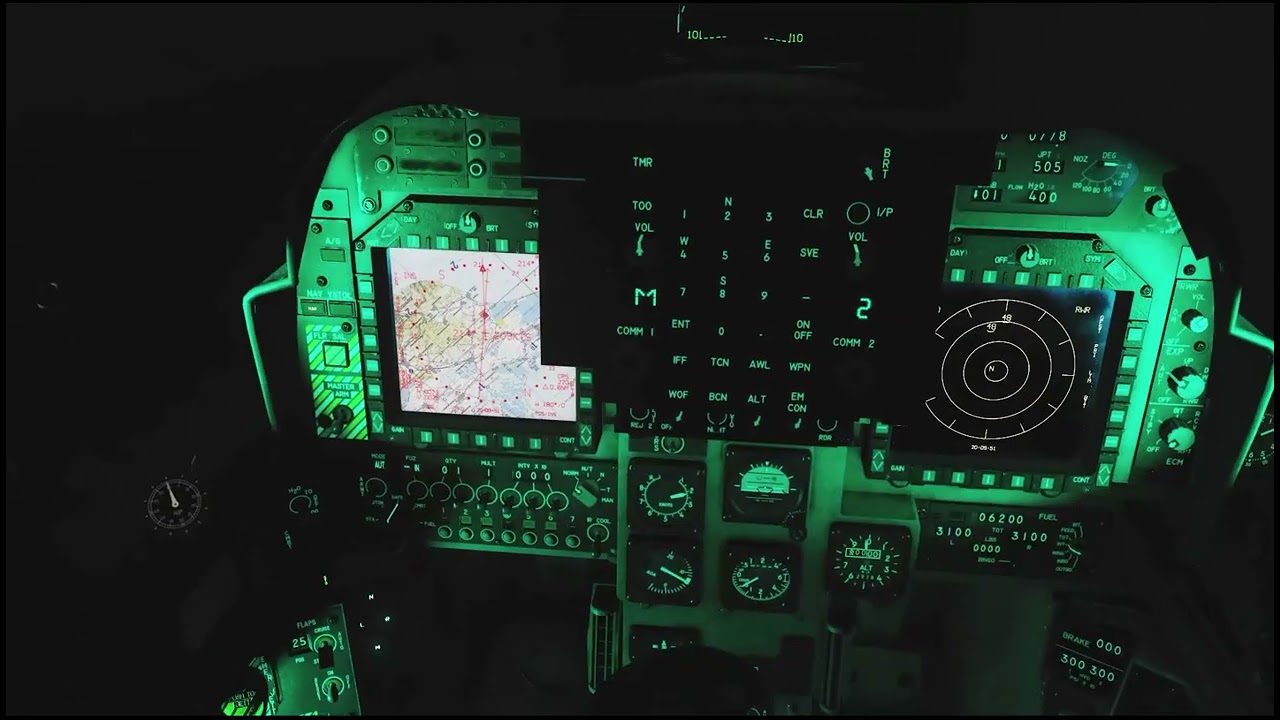 AV8BNA Ночная посадка в Анапе.