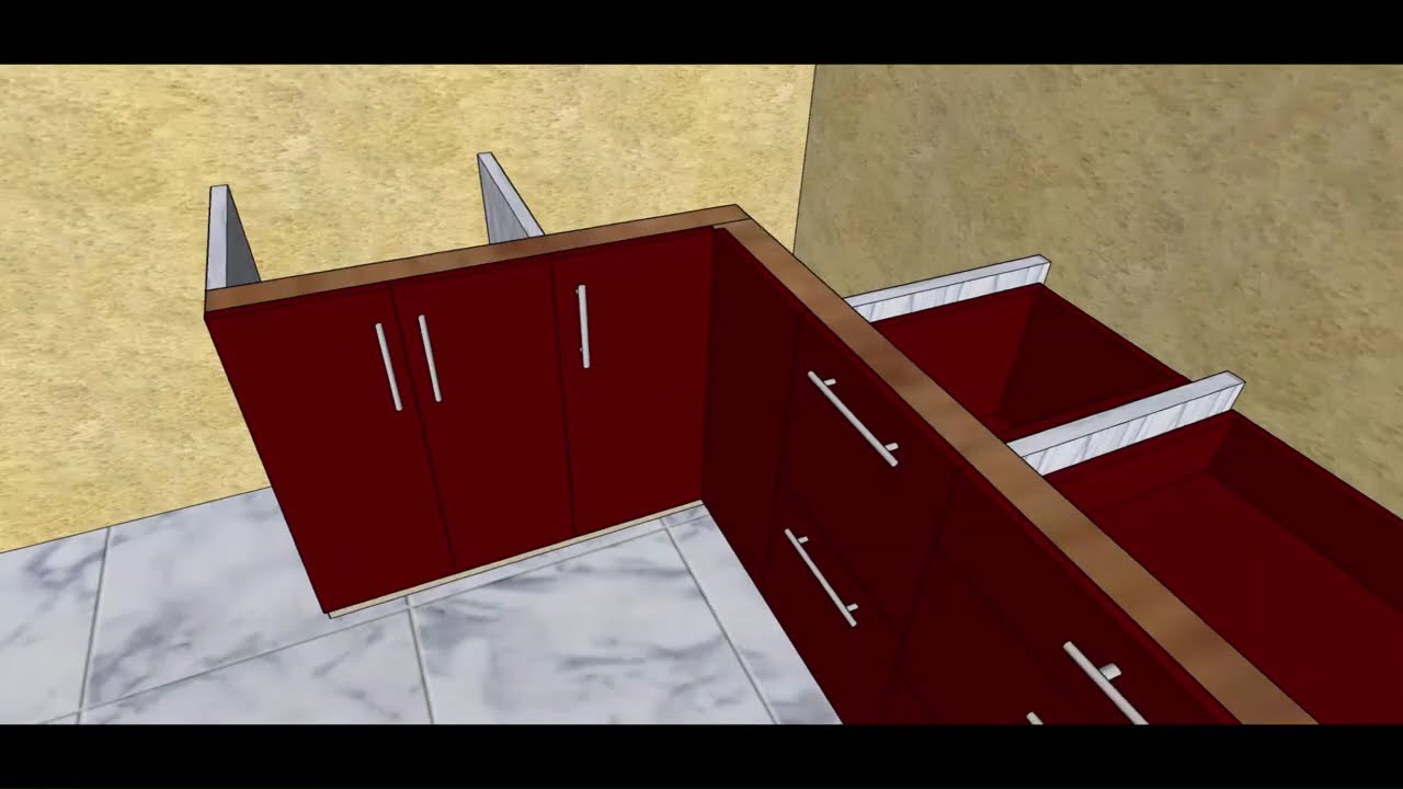 Semi Modular L Shape Kitchen