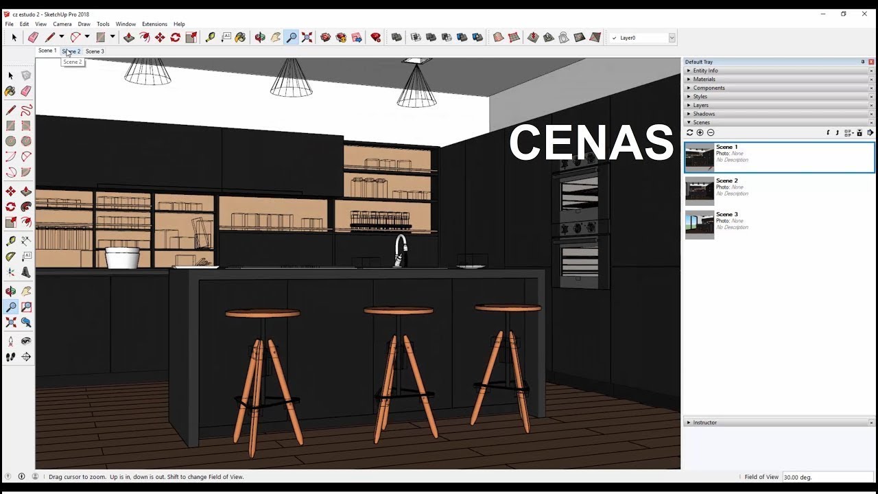 11 - Curso Sketchup - Criando Cenas