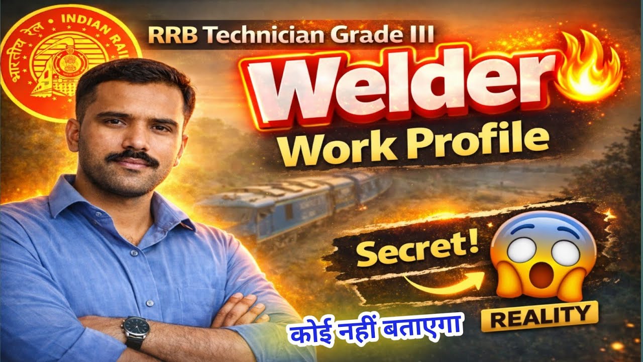 Railway Technician Grade III Welder Job Profile | Technician Welder Work Profile |Welder Job Profile
